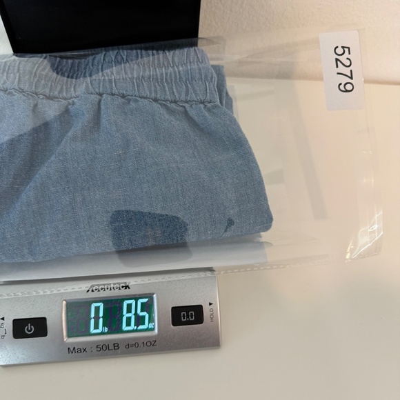 J Crew Pants Women 8 Blue Chambray Drawstring Cotton Tapered Coastal Lagenlook - Picture 11 of 11